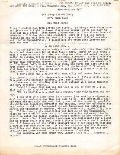 The Shemp Howard Story (Fred Lane Newsletter #2